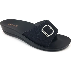 Minerva Tokalı  Kadın Terlik Siyah