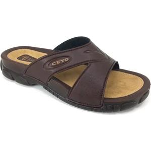 3200-1  Erkek Terlik Kahverengi