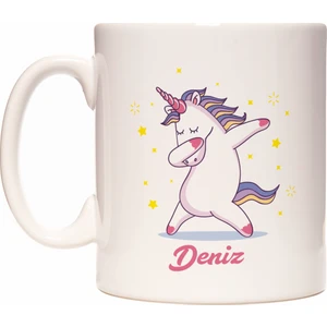 Rock'n Fox Unicorn Dabb Dabbing Boynuzlu At İsim Yazılabilir Kupa Bardak