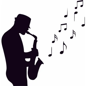 Design'dan Müzik Adam Duvar Sticker