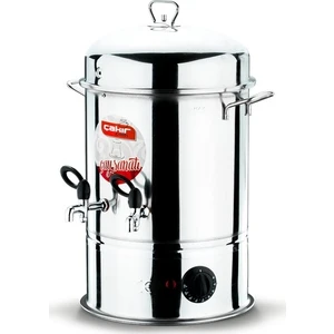 Çay Saati Çelik 80 Bardak Çift Musluklu Elektrikli Çay Semaveri