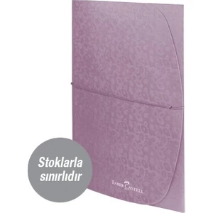 Metalik Mor Desenli Evrak Dosyası A4 Belgeler İçin 1 Adet