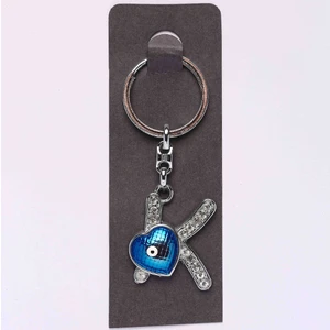 new life promosyon nl  Yeni166 Nazar Boncuklu Krom Ve Taşlı Harf Anahtarlık