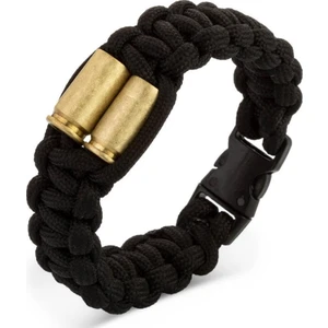 Nilhan Sultan Mermi Kovanlı Siyah Paracord Bileklik
