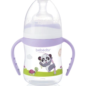 Desenli Geniş Ağız Kulplu Biberon 150 ml (B-88322)