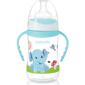 Desenli Geniş Ağız Kulplu Biberon 250 ml (B-89322)
