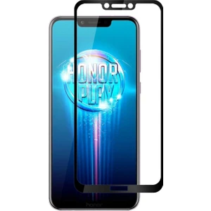 Huawei Honor Play Tam Kaplayan Temperli Cam Ekran Koruyucu Siyah