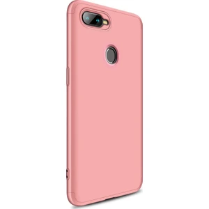 Oppo F9 / F9 Pro Kılıf Double Dip 360 Protective Rose Gold