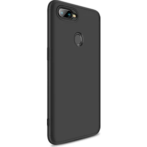 Oppo F9 / F9 Pro Kılıf Double Dip 360 Protective Siyah