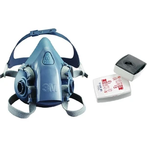 Yarım Yüz Maskesi 3M 7502  + 6035 Filtre Dahil Kombine Set