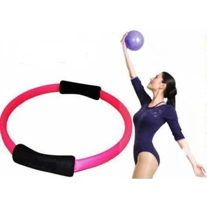 Yoga Pilates Çemberi + 20Cm Pilates Topu Fuşya Renk