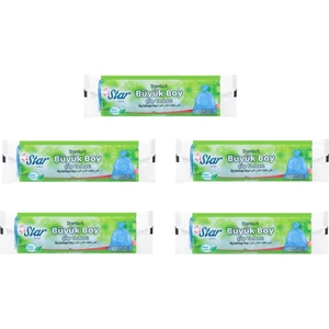 Çöp Poşeti - 5'li Fırsat Paketi - Büyük Boy 65X80 - Mavi - 1 Rulo 10'lu