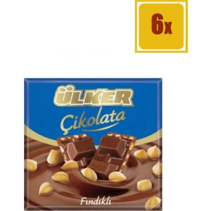 Çikolata Fındıklı Kare 70 gr 6'Lı Set