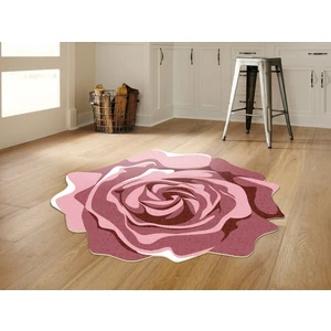 Figürlü Yuvarlak Özel Kesim Kaydırmaz Taban Yıkanabilir Halı 121 Pudra ( 160 X 160 )