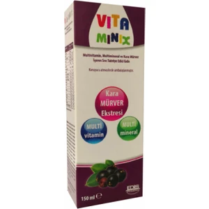 Vitamınix Multivitamin,Multimineral ve Kara Mürver İçeren Sıvı Takviye Gıda 150 ml