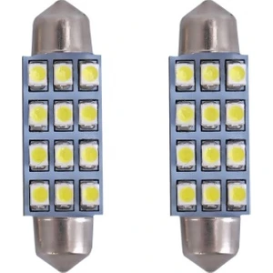 Sofit Oto Led Ampulü 41Mm Beyaz 12 Smd