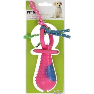 Plastik Emzikli Kemik Köpek Oyuncağı 15cm