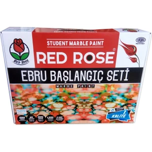 Ebru Başlangıç Seti, Hazır Ebru Yapım Seti, 6 Renk Ebru Boyası, Red Rose Ebru Seti