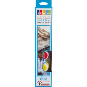 Südor SD-121 Akrilik Boya 6 Renk Takim 15 ml. (PVC Sise)