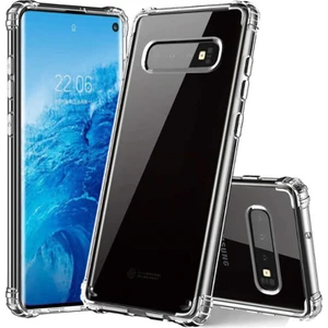 Case 4U Samsung Galaxy S10 Uyumlu Darbe Emici Silikon Kılıf Şeffaf