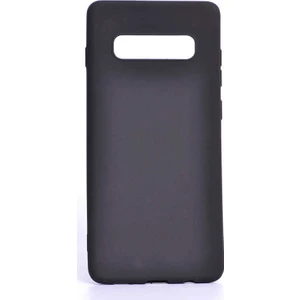 Case 4U Samsung Galaxy S10 Kılıf Klasik Mat Renkli Yumuşak Premier Silikon Siyah