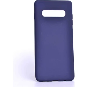 Case 4U Samsung Galaxy S10 Kılıf Mat Silikon Arka Kapak - Premier Lacivert