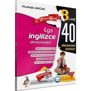 Çanta Yayınları 8.Sınıf. LGS 40 Deneme İngilizce