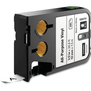 Xtl Çok Amaçlı Vinil Etiket 12mm x 7m BeyazSiyah 1868751