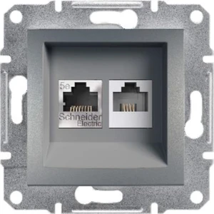 Schneider Electric Asfora Plus Rj11 + Rj45 Çelik