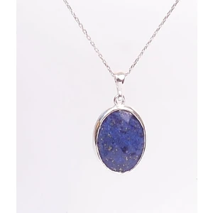Taş Sandığı Lapis Lazuli Taşı Gümüş Kolye
