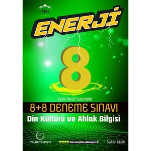 Palme Yayıncılık 8. Sınıf Din Kültürü ve Ahlak Bilgisi Enerji 8+8 Deneme Sınavı