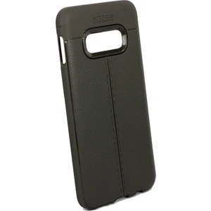 Case 4U S10e Kılıf Rugan Armor Deri Görünümlü Yüksek Kalite Silikon Niss Gri