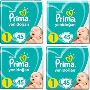 1 Numara Aktif Bebek Bezi 2-5 kg 45+45+45+45=180 Adet Bez 4Lü Paket
