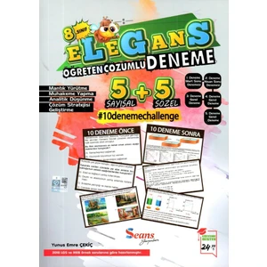 Seans Yayınları 8. Sınıf LGS Elegans Öğreten Çözümlü 10 Deneme