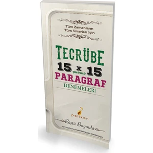 Pelikan Yayınları Tecrübe 15x15 Çözümlü Paragraf Denemeleri