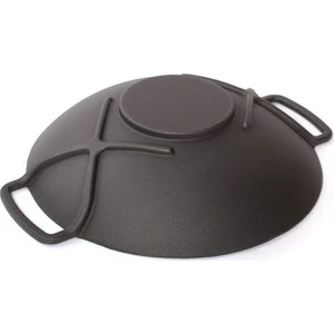 sürel 35 cm Döküm Demir Wok Tava - Siyah