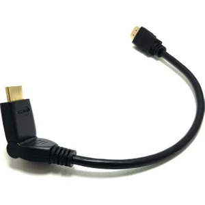 30Cm Hdmı Kablo 90Derece Hareketli Fişli