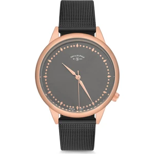 Aqua Di Polo 1987 Kadın Siyah Hasır Kordonlu Analog Kol Saati APL12C610H03