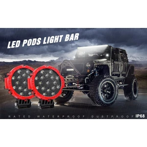 51 Watt 17 Ledli Off Road Sis Gündüz Farı Projektör Lambası 17 CM