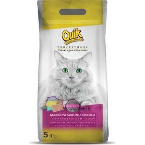 Bentonit İnce Marsilya Sabunlu Topaklanan Kedi Kumu 5 Lt x 4 ADET