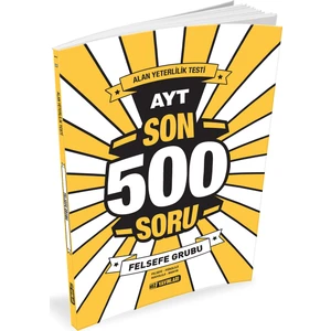 Hız Yayınları AYT Felsefe Grubu Son 500 Soru