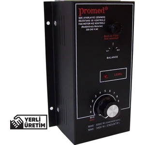 220 V.AC Pano Tipi 6000W Dimmer & Rezistans Isı kontrol & Fan motor devir kontrol.
