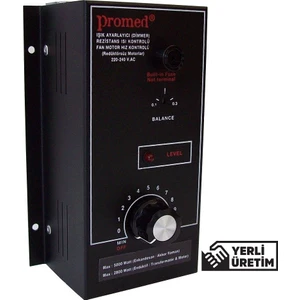 220 V.AC Pano Tipi 5000W Dimmer & Rezistans Isı kontrol & Fan motor devir kontrol.