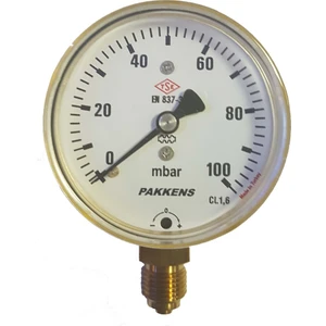 - 63Mm 100 Mbar Manometre Alttan Bağlantılı