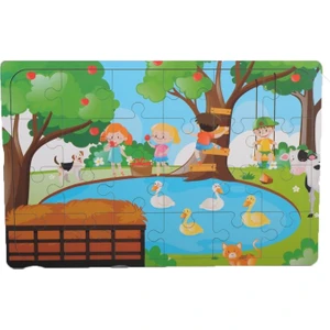 Piknik  24 Parça Ahşap Puzzle