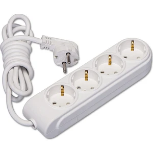 Dörtlü Topraklı Grup Priz Yeni Nesil Uzatma Kablosu 5 Metre