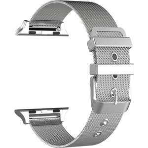 Apple Watch Uyumlu İçin 42-44 mm Gümüş Metal Hasır Kordon