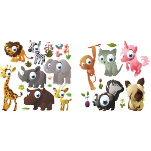 Sticker Master Sevimli Orman Hayvanları Duvar Çocuk Odası Sticker Oto Motor Pc Etiket