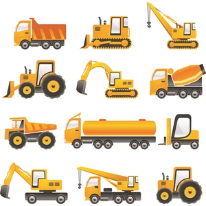 Sticker Master İnşaat Makineleri 2 Duvar Çocuk Odası Sticker Oto Motor Pc Etiket