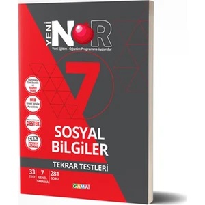Gama Yayınları Nar Sosyal Bilgiler Tekrar Testleri7. Sınıf